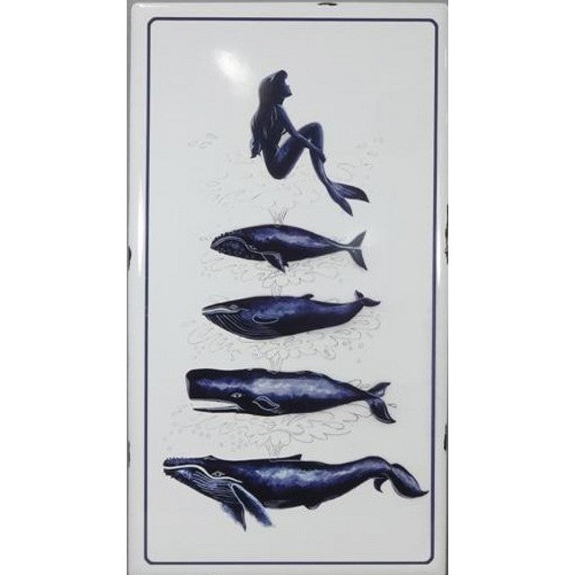 Mermaid & Whales Wall Art 91cm