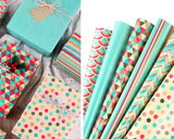 bulk 50 Blue For You Gift Wrap 70Cmx3M 38Mm Core