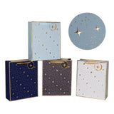 bulk 24 Night Sky Gift Bottle Bag Foiled 4 Asst 12x36cm
