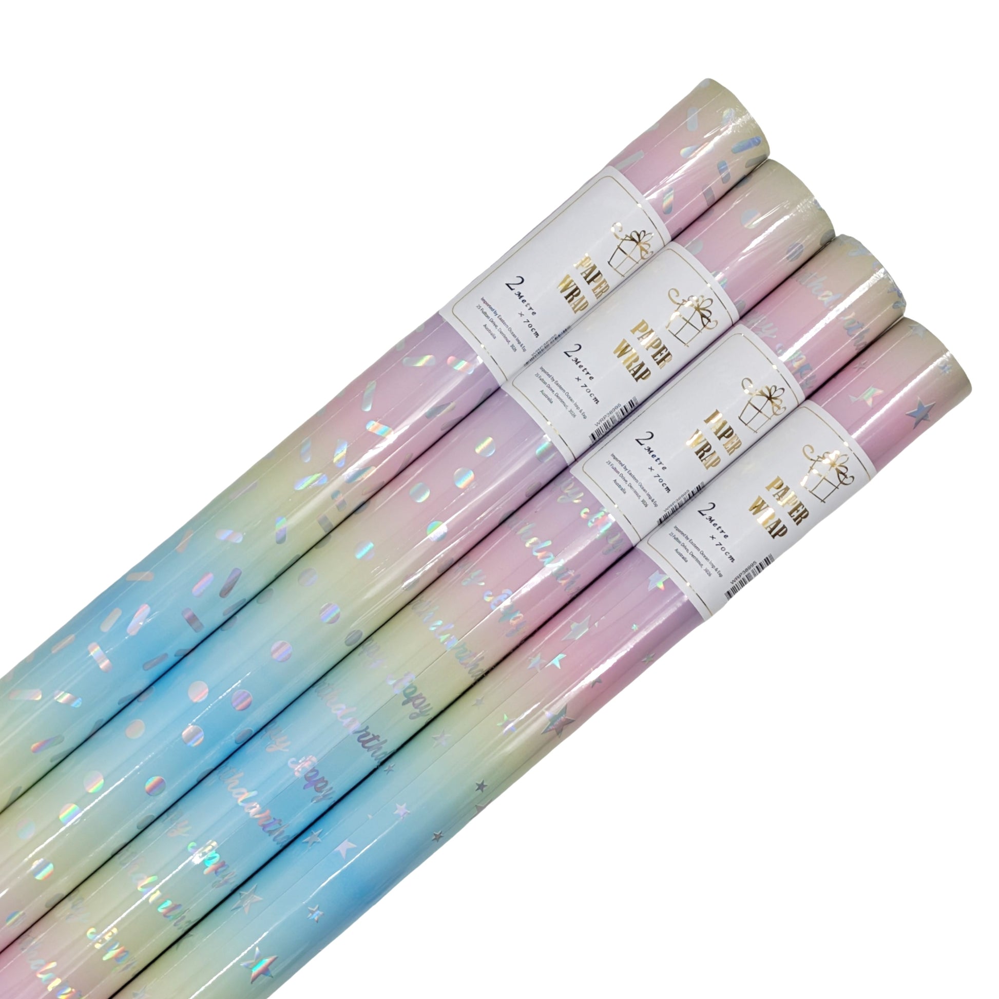bulk 50 Galaxy Holographic Gift Wrap 38Mm Core 200cm