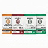 ASMOKE 4-Piece Premium Wood Pellet Variety Pack - Oak, Cherry & 2x Apple (4 x 2.27kg Bags)