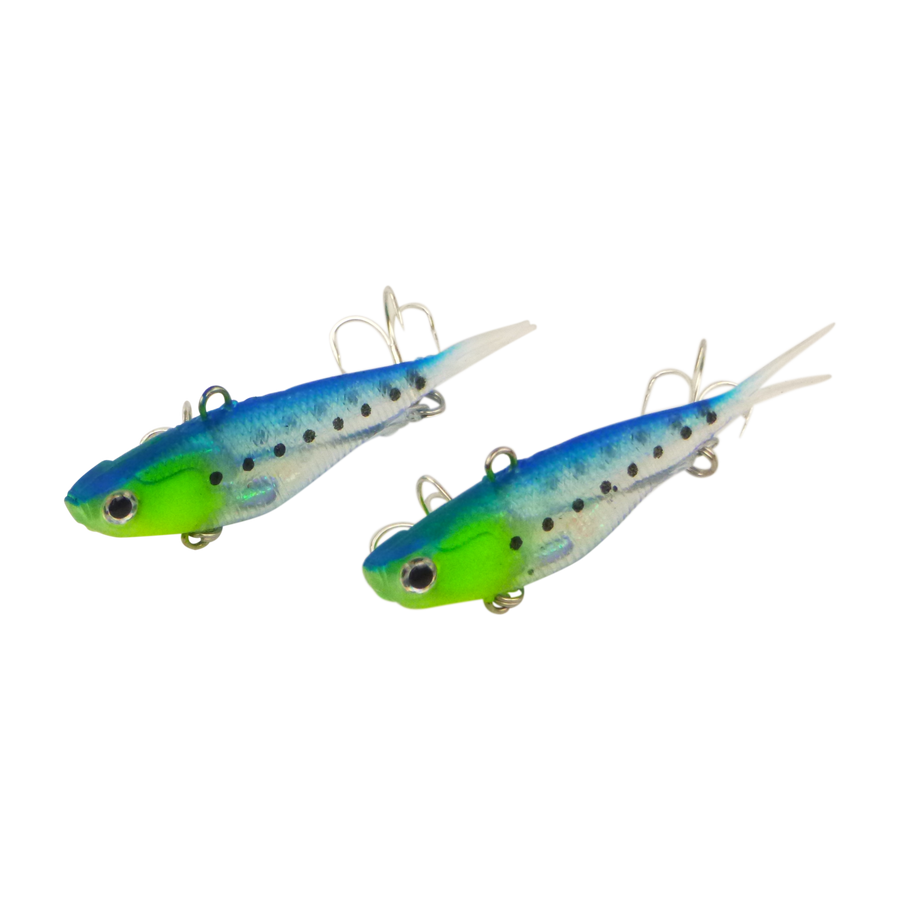 Swimerz 95mm Soft Vibe, Blue Water, 2 pack