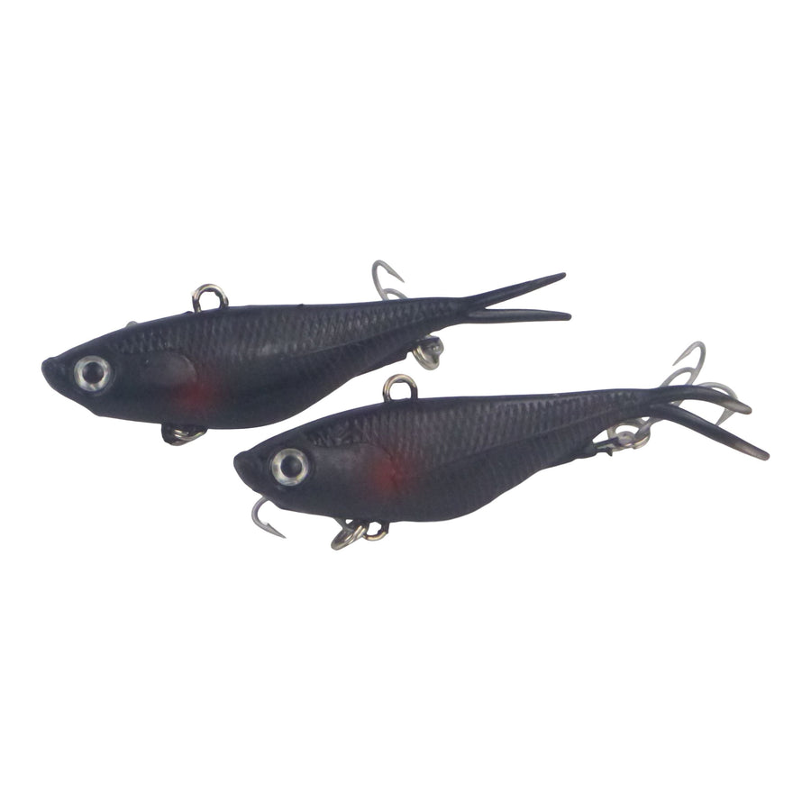 Swimerz 95mm Soft Vibe, Carbon, 2 pack