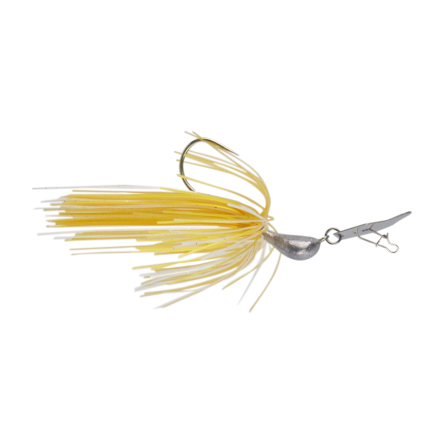 Dekoi 14gm Bladed Swim Jig, Chatterbait, Gold Shine, 2 pack