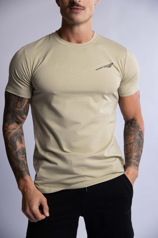 HARD HITTERS SLIM FIT COTTON TEE SAGE LARGE