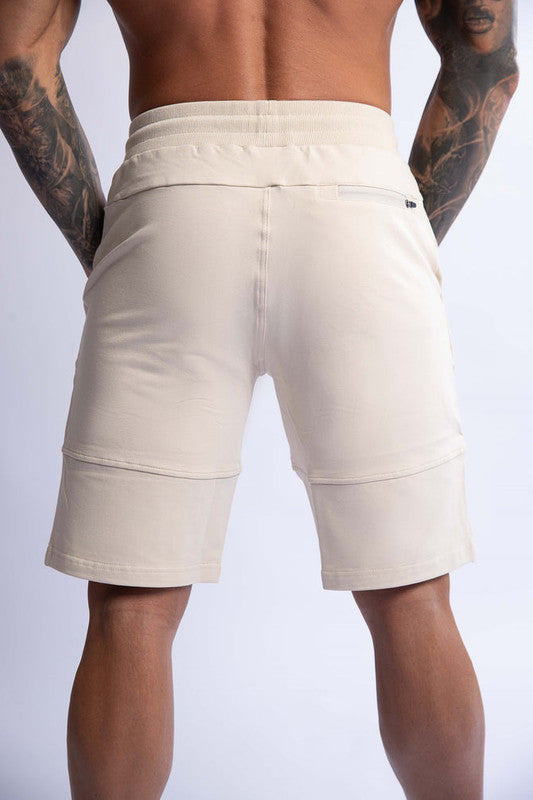 HARD HITTERS SLIM FIT TERRY SHORTS BEIGE SMALL