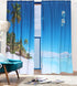 Sea View 3D Printing Blockout Curtains 260x213cm PINCH PLEAT Fabric Seascape