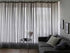 2 Long drop Sheer Voile Curtains 588cm wide 270cm Drop +Hooks Pinch Pleat  Black