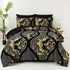 Regal Elegance Black and Gold 3 Pc Comforter & Pillow Cover Set KING