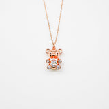 Gift Box - Bear Rose Gold Aroma Necklace + Purify Oil Blend