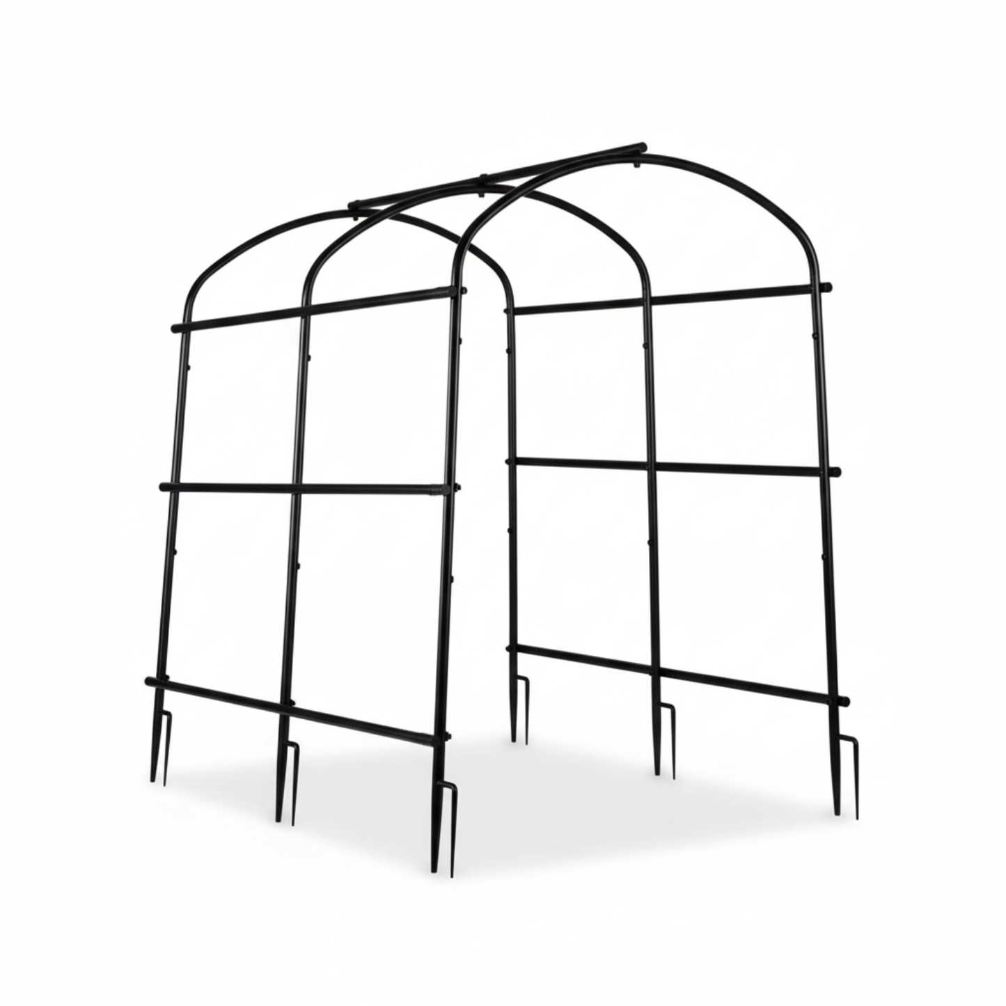 P&P Black & Green U-Frame Metal Garden Trellis with Nylon Netting Heavy Duty Plant Support