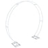 Round Arch Backdrop Stand for Wedding Party Metal Pipe Frame Archway Decoration Indoor Outdoor Double Rails 2.2m