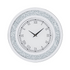 P&P Silver Crushed Diamond Square Wall Clock Luxury Decorative 60x60cm