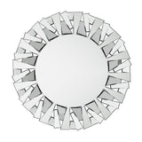 Silver Sunburst Round Wall Mirror