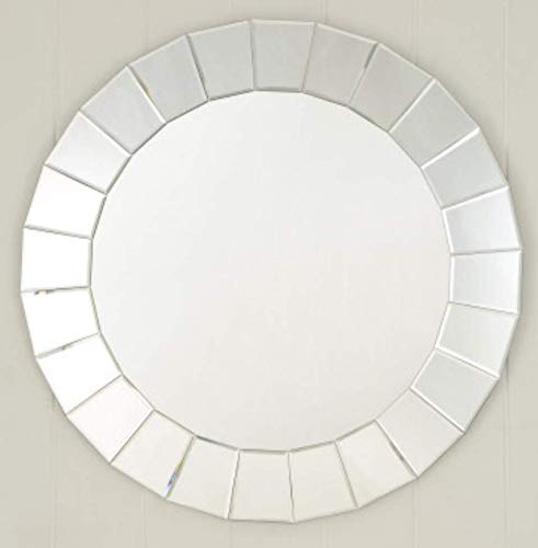 Ultra-modern Round Accent Mirror Venetian Ornate Mirror Decorative Wall Mirror