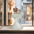 Hourglass Shaped Lightweight Concrete Sofa Side Table Bedside Table Nightstand