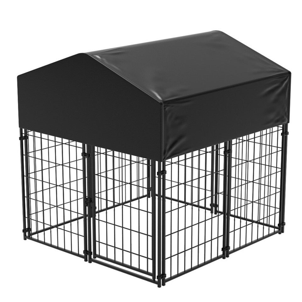 Dog Playpen House Heavy Duty Large Outdoor Dog Kennel Anti-rust Metal Pet Crate