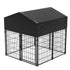 Dog Playpen House Heavy Duty Large Outdoor Dog Kennel Anti-rust Metal Pet Crate