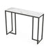 Modern Heavy Real Stone Console Table Hallway Entryway Table Metal Narrow Desk