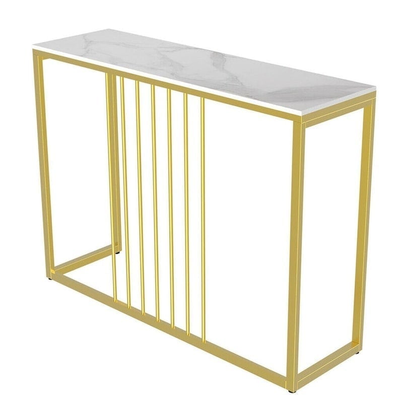 Golden Console Table for Hallway Entryway