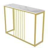 Golden Console Table for Hallway Entryway