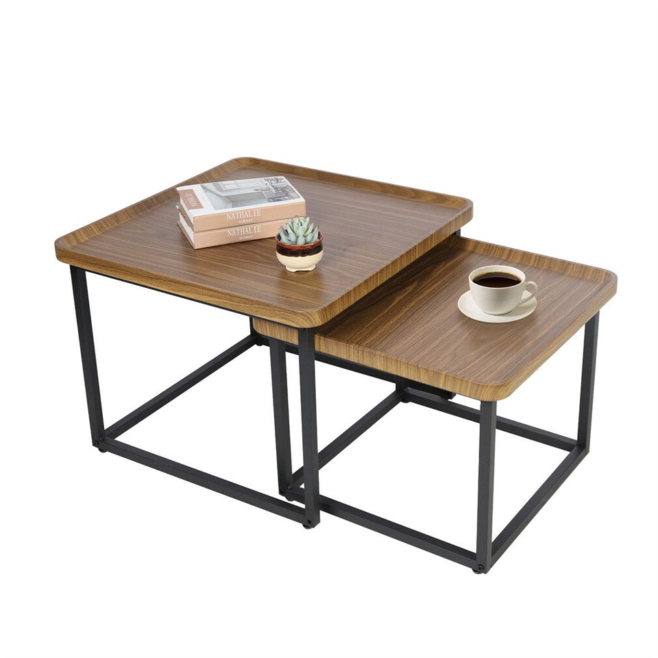 2X Industrial Vintage Stacking Coffee Tables