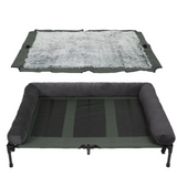 P&P Brown Pet Cot with Bolster Support and Breathable Mesh Design for Dogs to Lounge