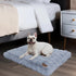 Plush Pet Bed with Non Slip Base and Removable Cover