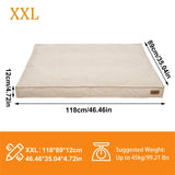 Washable Waterproof Dog Bed Sofa with Removable Cover - Orthopedic Linen Pet Pillow Bed for Small Medium Large Dogs, Non-Slip Base, Khaki, 2XL