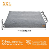 Washable Waterproof Dog Bed Sofa with Removable Cover - Orthopedic Linen Pet Pillow Bed for Small Medium Large Dogs, Non-Slip Base, Grey, 2XL