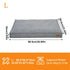Washable Waterproof Dog Bed Sofa with Removable Cover - Orthopedic Linen Pet Pillow Bed for Small Medium Large Dogs, Non-Slip Base, Grey, L