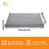 Washable Waterproof Dog Bed Sofa with Removable Cover - Orthopedic Linen Pet Pillow Bed for Small Medium Large Dogs, Non-Slip Base, Grey, XL