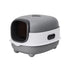 Large Capacity Enclosed Cat Litter Box with Hood and Scoop, Leak-Proof Design