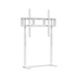 White Adjustable Free Standing TV Stand with Cable Management for TVs Size 32-100inch
