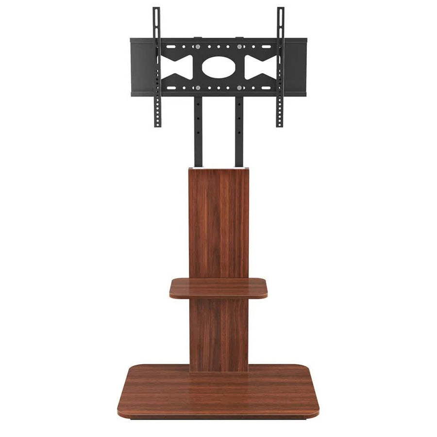 32"-65" Tv Floor Stand Adjustable Corner Tv Mount Bracket With Sturdy Wood Base