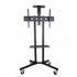 32-72" Rolling Tv Stand Mount W Dvd Storage Top Shelf Tv Bracket Trolley Casters