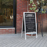 P&P Rustic Wooden Double-Sided Chalkboard Sign for Indoor & Outdoor Use