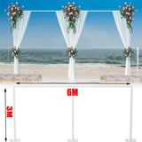 3M*6M Telescopic Wedding Backdrop Stand Balloon Curtain Hanging Pipe Background