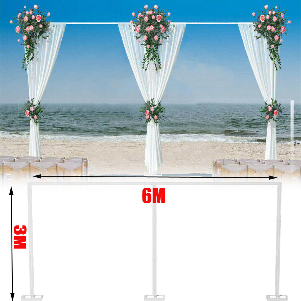 3M*6M Telescopic Wedding Backdrop Stand Balloon Curtain Hanging Pipe Background