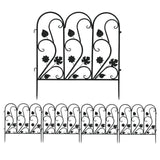 5-Piece Decorative Garden Fence Black Metal Wire Patio