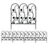 5-Piece Decorative Garden Fence Black Metal Wire Patio