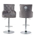  Elegant Swivel Bar Stool Velvet Airlift Counter Height Bar Kitchen Dining Chair