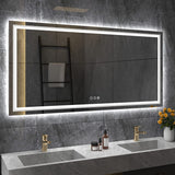 Fin 1200X800Mm Led Front Backlit Bathroom Mirror Fogless Anti-Aging Premium Hd Glass