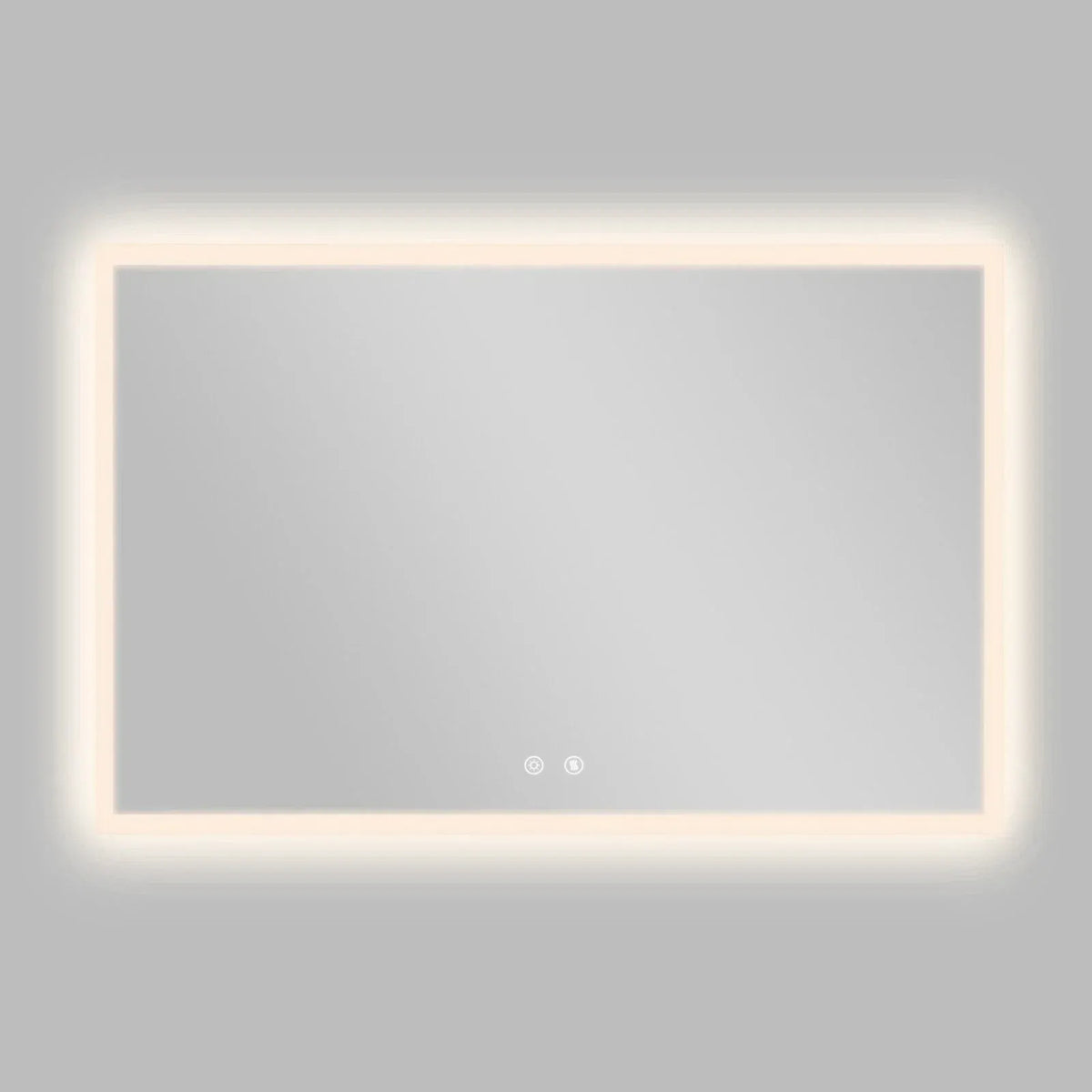 Smart LED Bathroom Mirror Anti-Fog Wall Mounted Vanity Mirror with 3 Color Dimmable Lights Touch Sensor 100x70cm 