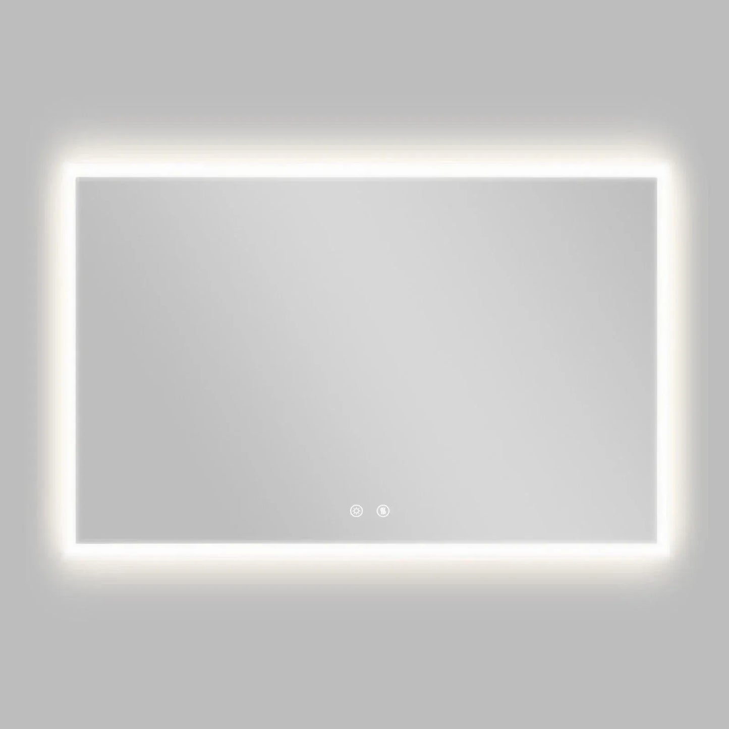 Smart LED Bathroom Mirror Anti-Fog Wall Mounted Vanity Mirror with 3 Color Dimmable Lights Touch Sensor 120x70cm