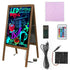 Vintage Neon LED Message Writing Board Stand Pavement Sign Illuminated Erasable