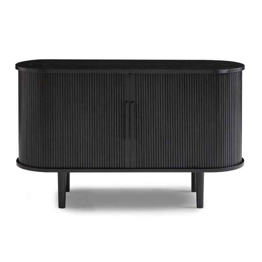 Tate Black Column Wooden Sideboard Table