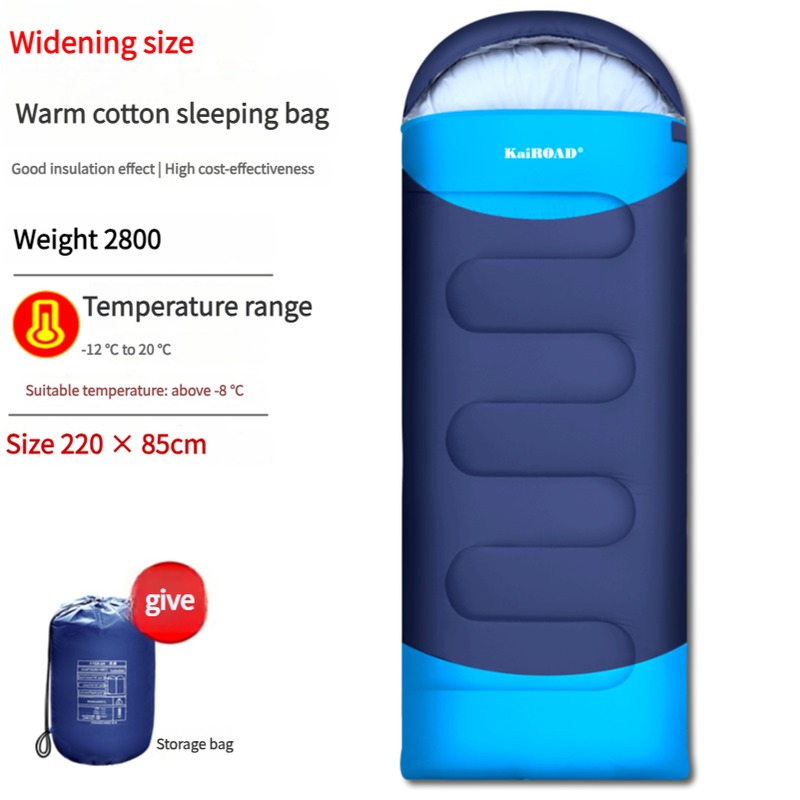 Sleeping Bag -  Lightweight for Adults, Camping, Hiking, Backpacking (With accessories + eye mask + earbuds + square pil