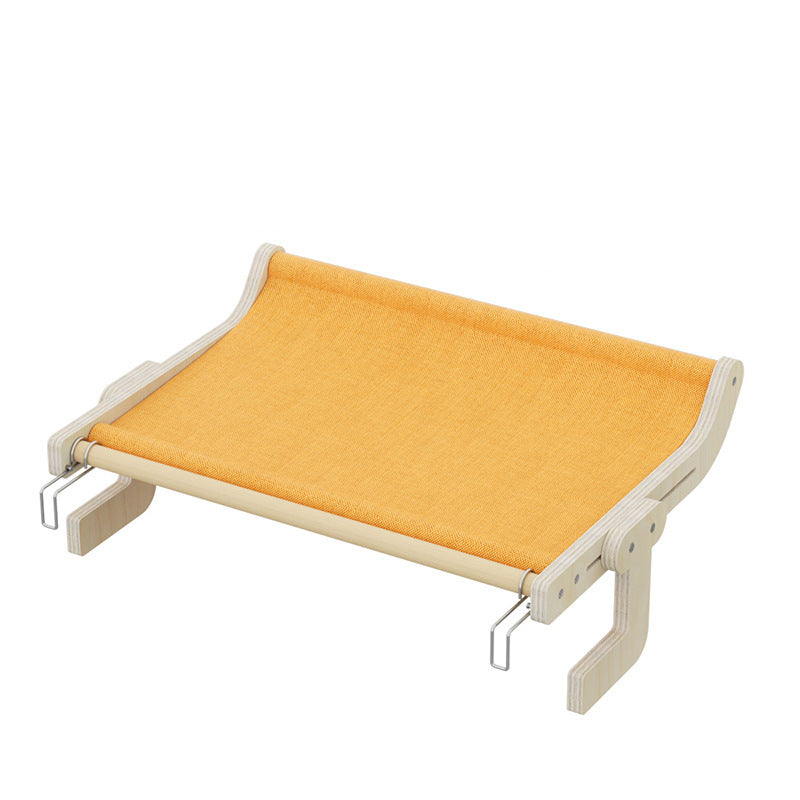 Wall-Mounted Cat Hammock Bed â€“ Wooden Frame, Comfortable and Space-Saving Design for Pets