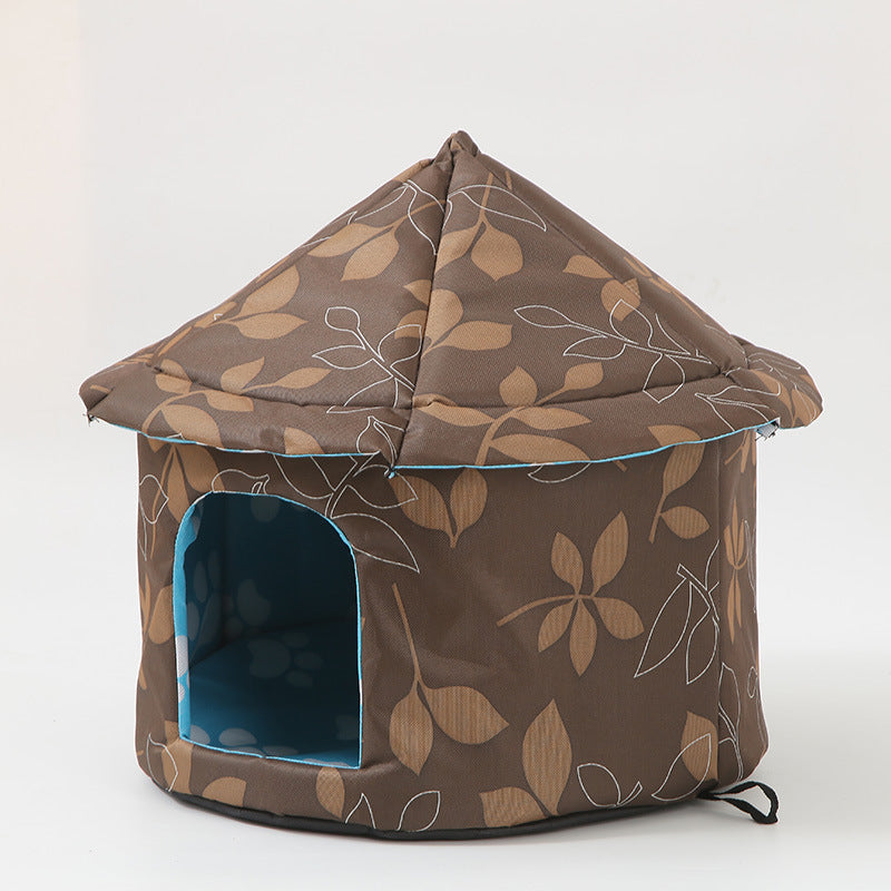Outdoor Waterproof Cat House - Insulated, Weatherproof, Warm Shelter for Cats, Ideal for Winter Protection, Size: M 40*4